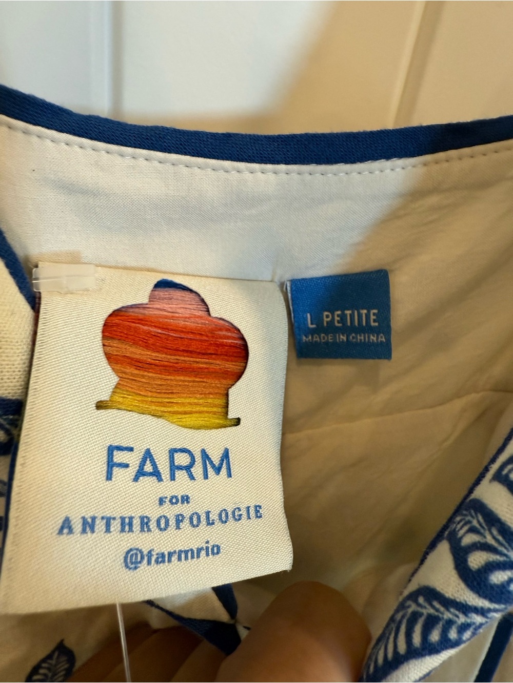Farm Rio Sleeveless V-Neck A-Line Maxi Dress Blue - Picture 6 of 9